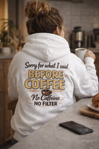 Before Coffee Hoodie – Signature Edition IMORA