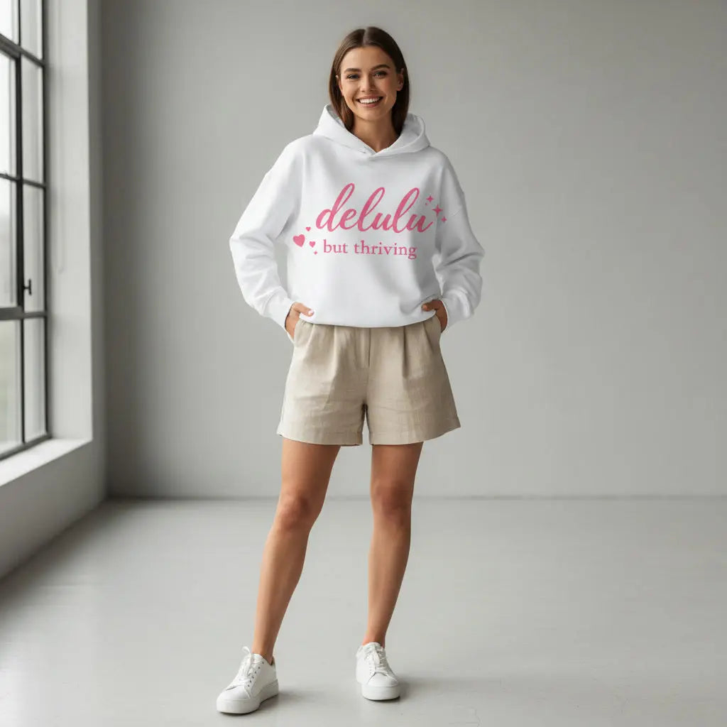 Delulu But Thriving Hoodie IMORA