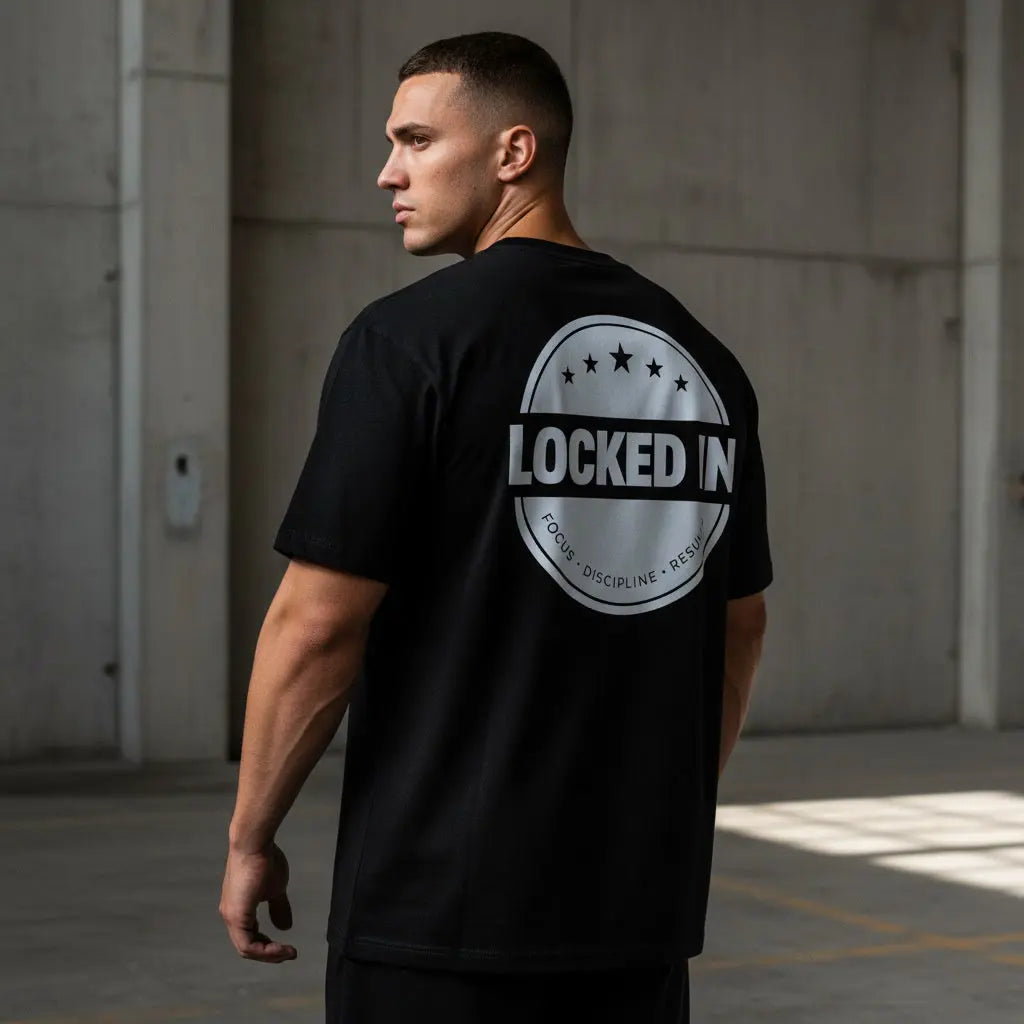 Locked In Tee – Focus. Discipline. Results. VELORA