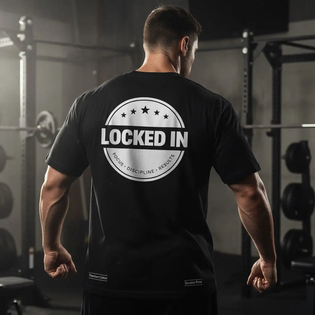 Locked In Tee – Focus. Discipline. Results. VELORA